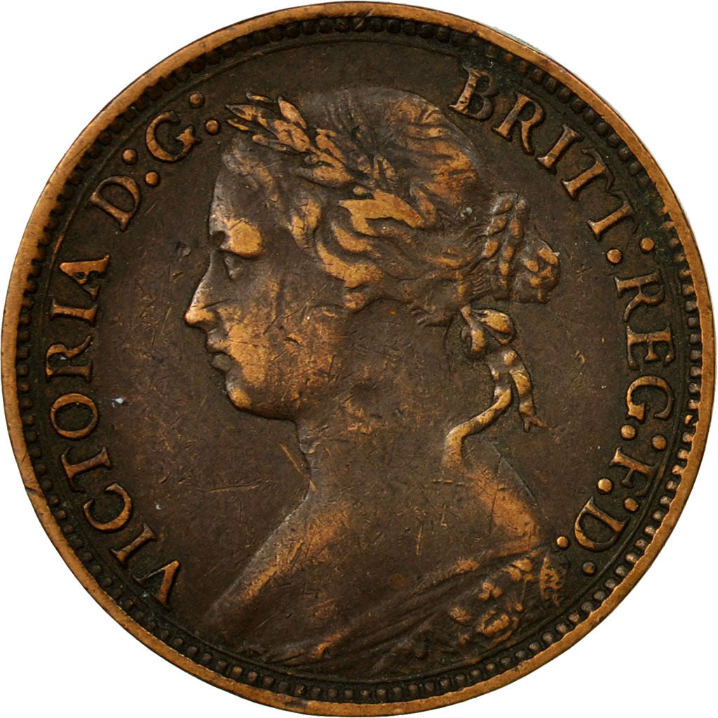 Coin, Great Britain, Victoria, Farthing, 1878, VF(20-25), Bronze, KM:753