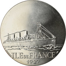 Francia, medaglia, Les Grands Transatlantiques, Ile de France, Shipping, C.