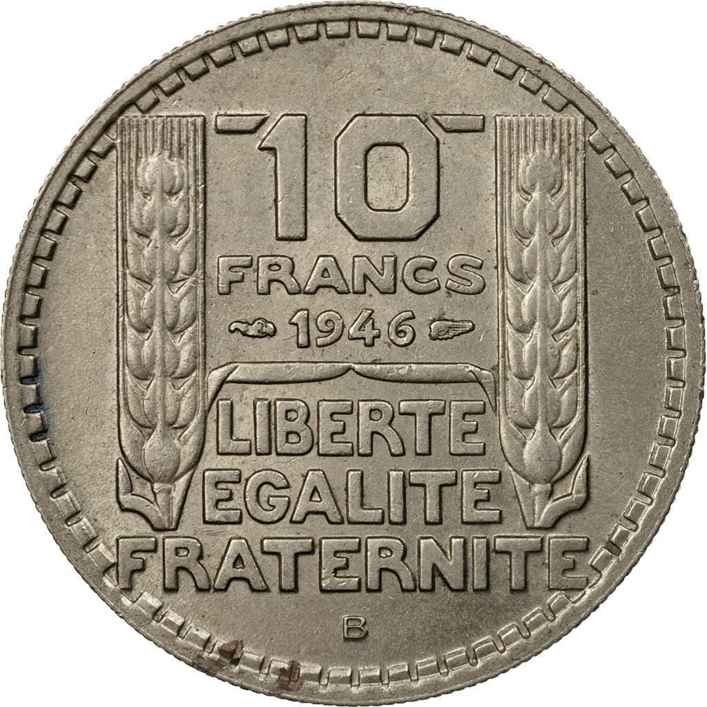 Munten, Frankrijk, Turin, 10 Francs, 1946, Beaumont - Le Roger, PR