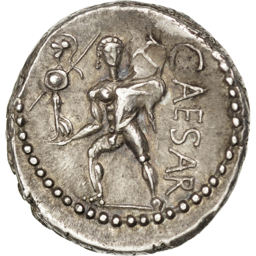 Munten, Julius Caesar, Denarius, PR+, Zilver, Cohen:12