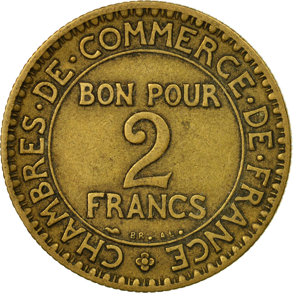 Coin, France, Chambre de commerce, 2 Francs, 1926, Paris, VF(30-35)