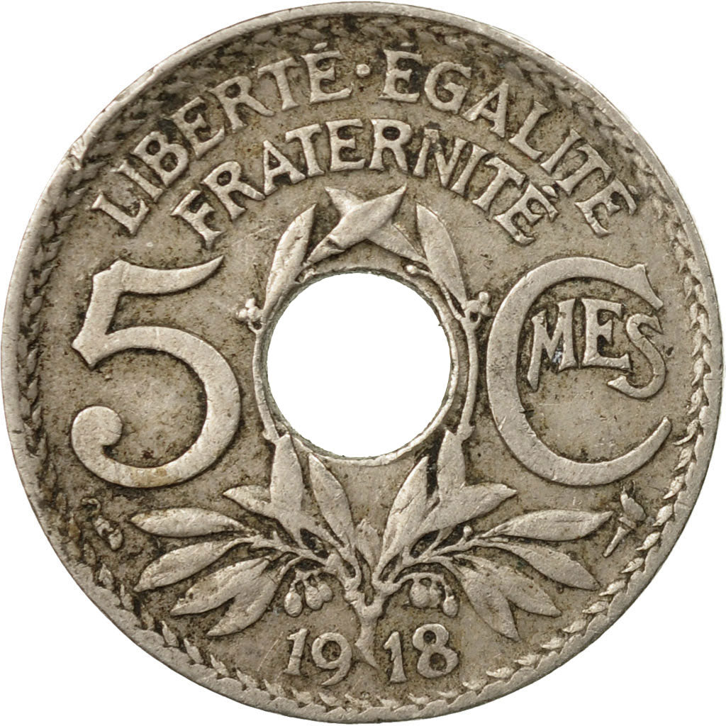 Monnaie, France, Lindauer, 5 Centimes, 1918, Paris, TTB, Copper-nickel
