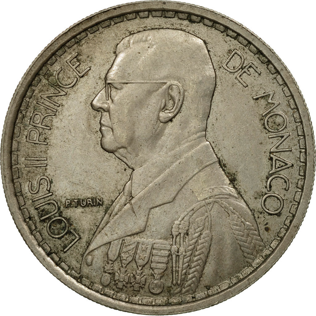 Coin, Monaco, Louis II, 20 Francs, Vingt, 1947, Poissy, EF(40-45)
