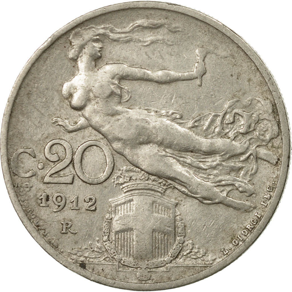 Münze, Italien, Vittorio Emanuele III, 20 Centesimi, 1912, Rome, SS, Nickel
