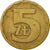 Coin, Poland, 5 Zlotych, 1977, Warsaw, VF(30-35), Brass, KM:81.1