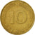 Coin, GERMANY - FEDERAL REPUBLIC, 10 Pfennig, 1975, Hambourg, EF(40-45), Brass