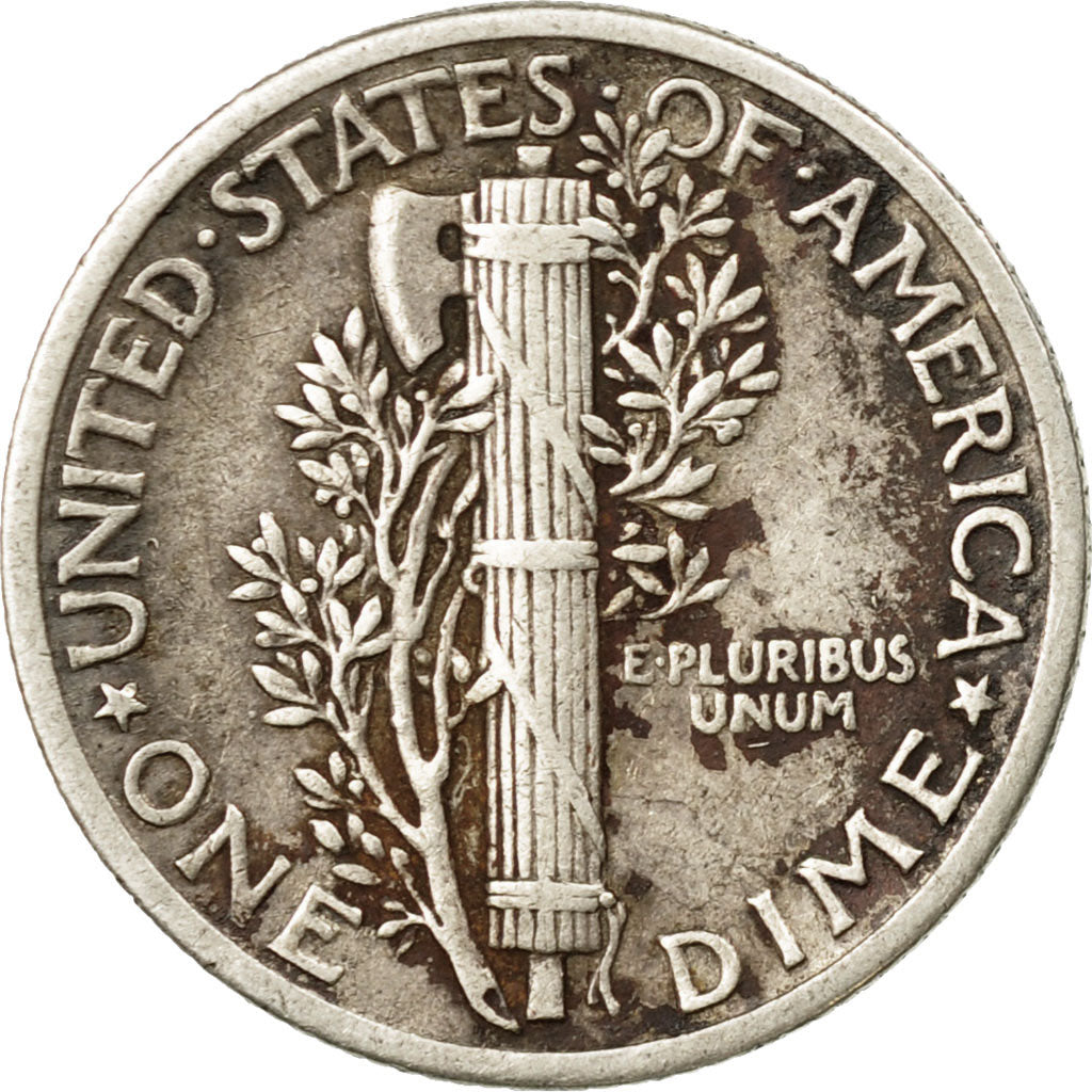 Coin, United States, Mercury Dime, Dime, 1942, U.S. Mint, Philadelphia