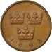 Coin, Sweden, Carl XVI Gustaf, 50 Öre, 1992, EF(40-45), Bronze, KM:878
