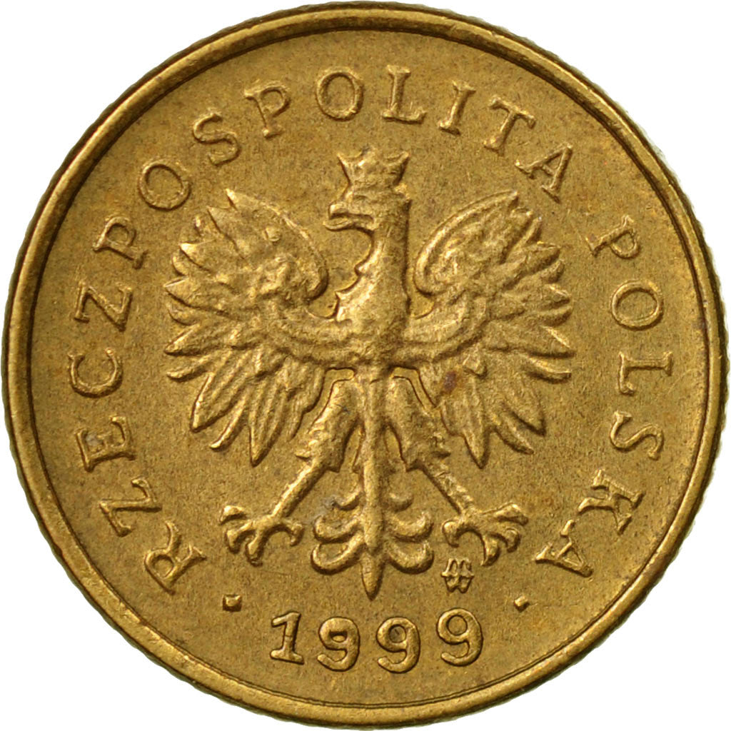 Moneda, Polonia, Grosz, 1999, Warsaw, MBC, Latón, KM:276