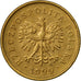 Moneda, Polonia, Grosz, 1999, Warsaw, MBC, Latón, KM:276