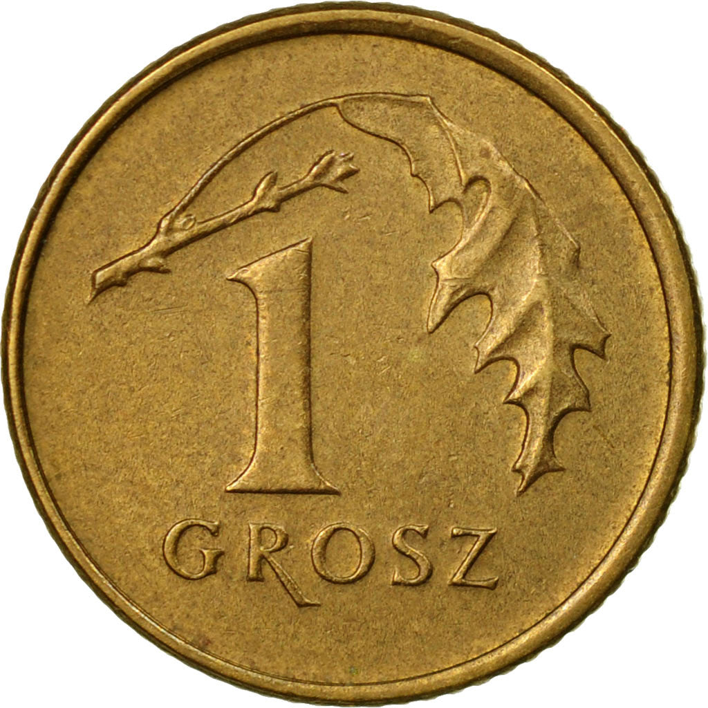 Moneda, Polonia, Grosz, 1999, Warsaw, MBC, Latón, KM:276