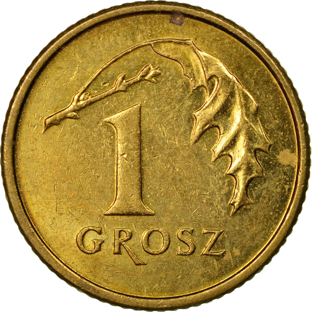 Moneda, Polonia, Grosz, 2010, Warsaw, MBC, Latón, KM:276
