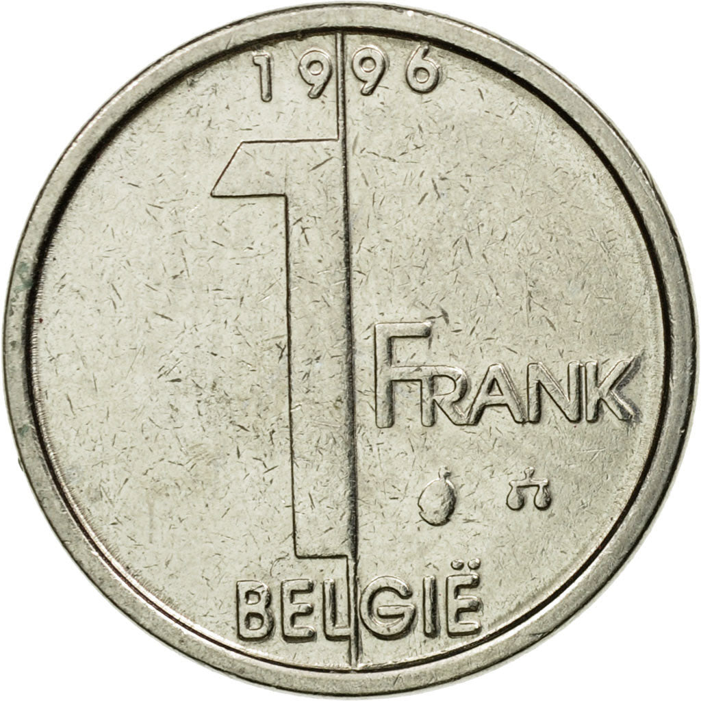 Coin, Belgium, Albert II, Franc, 1996, EF(40-45), Nickel Plated Iron, KM:188
