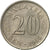 Moneda, Malasia, 20 Sen, 1980, Franklin Mint, MBC, Cobre - níquel, KM:4