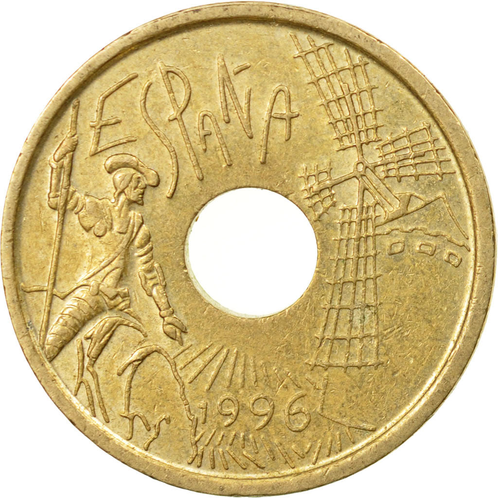 Moneta, Spagna, Juan Carlos I, 25 Pesetas, 1996, Madrid, BB, Alluminio-bronzo