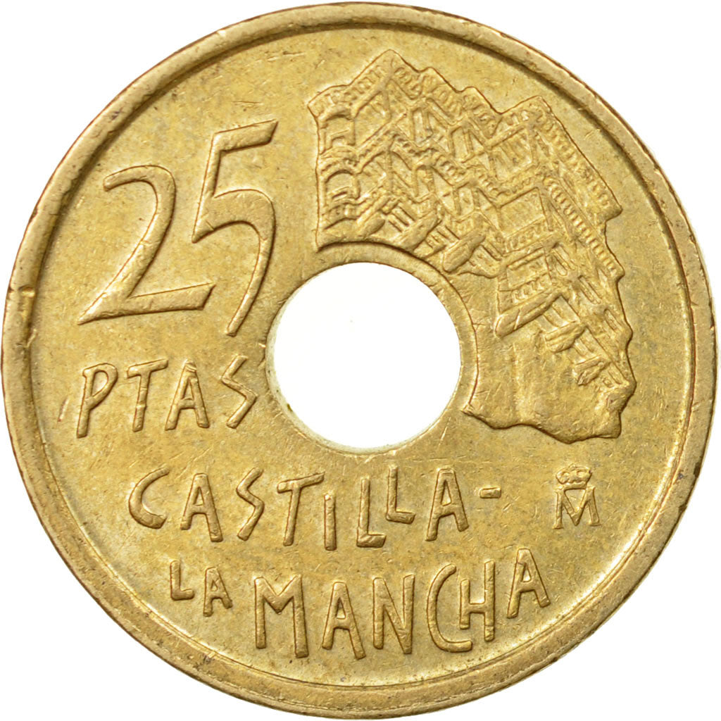 Moneta, Spagna, Juan Carlos I, 25 Pesetas, 1996, Madrid, BB, Alluminio-bronzo