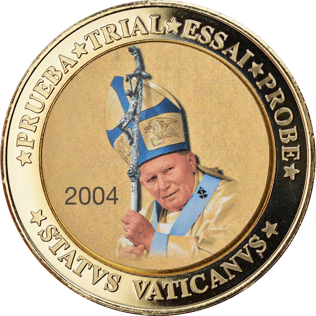 Vatican, Medal, 10 E, Essai-Trial Jean Paul II, 2004, MS(65-70), Bi-Metallic