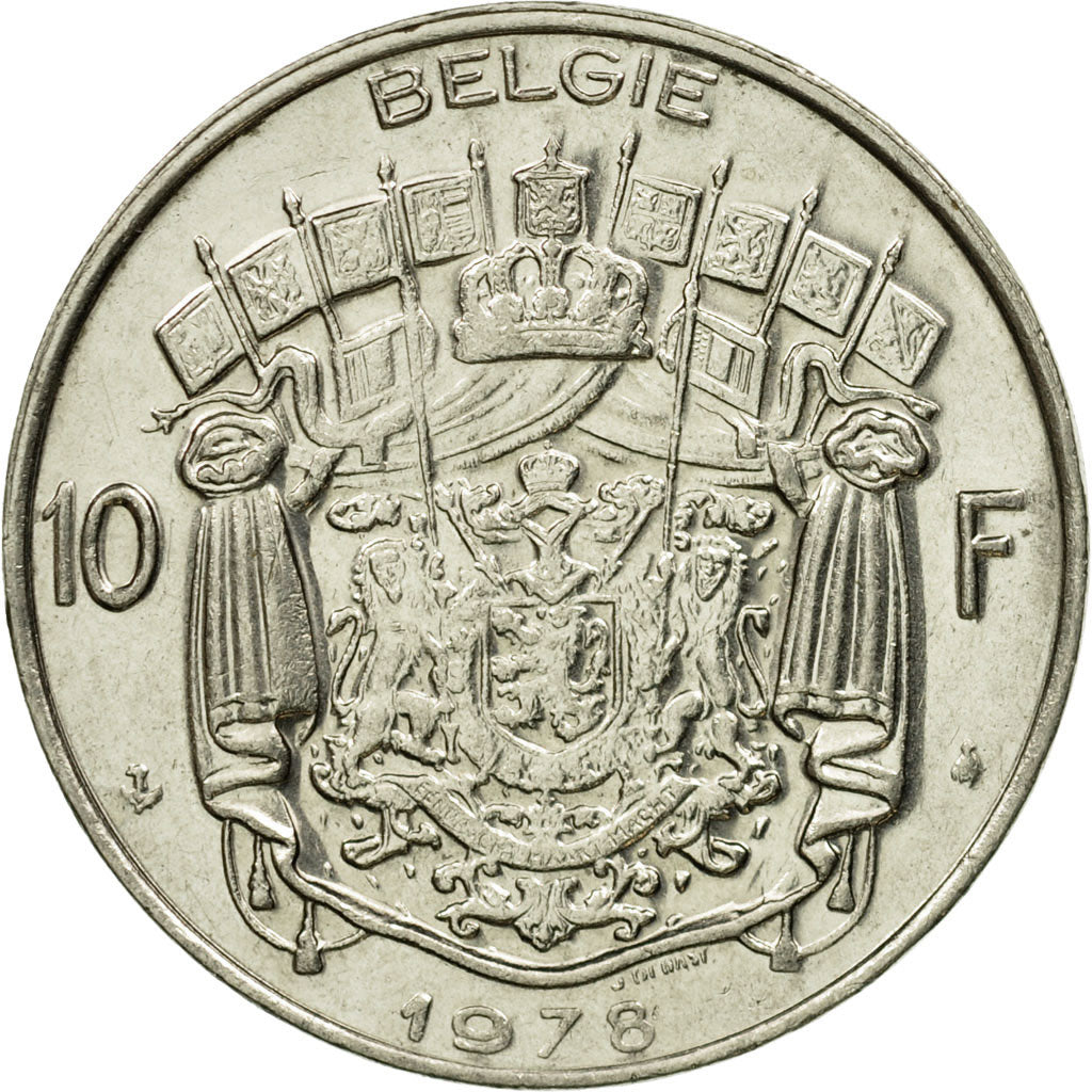 Coin, Belgium, 10 Francs, 10 Frank, 1978, Brussels, EF(40-45), Nickel, KM:156.1