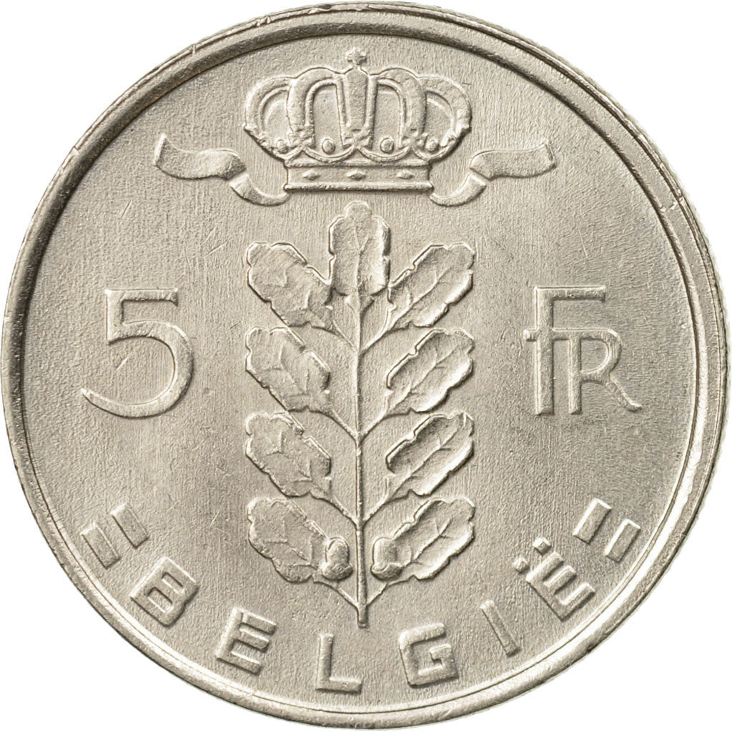 Coin, Belgium, 5 Francs, 5 Frank, 1980, EF(40-45), Copper-nickel, KM:135.1