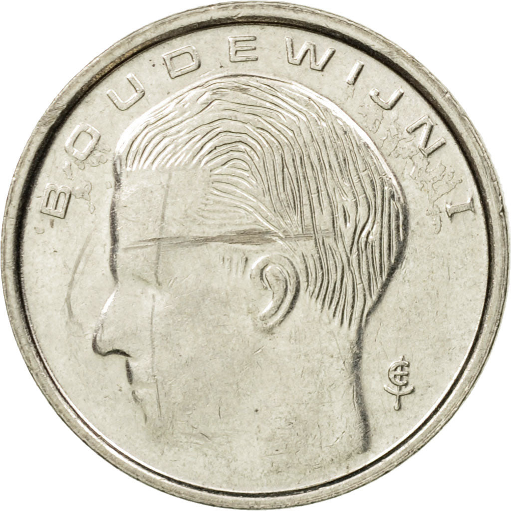 Coin, Belgium, 5 Francs, 5 Frank, 1990, EF(40-45), Copper-nickel, KM:135.1