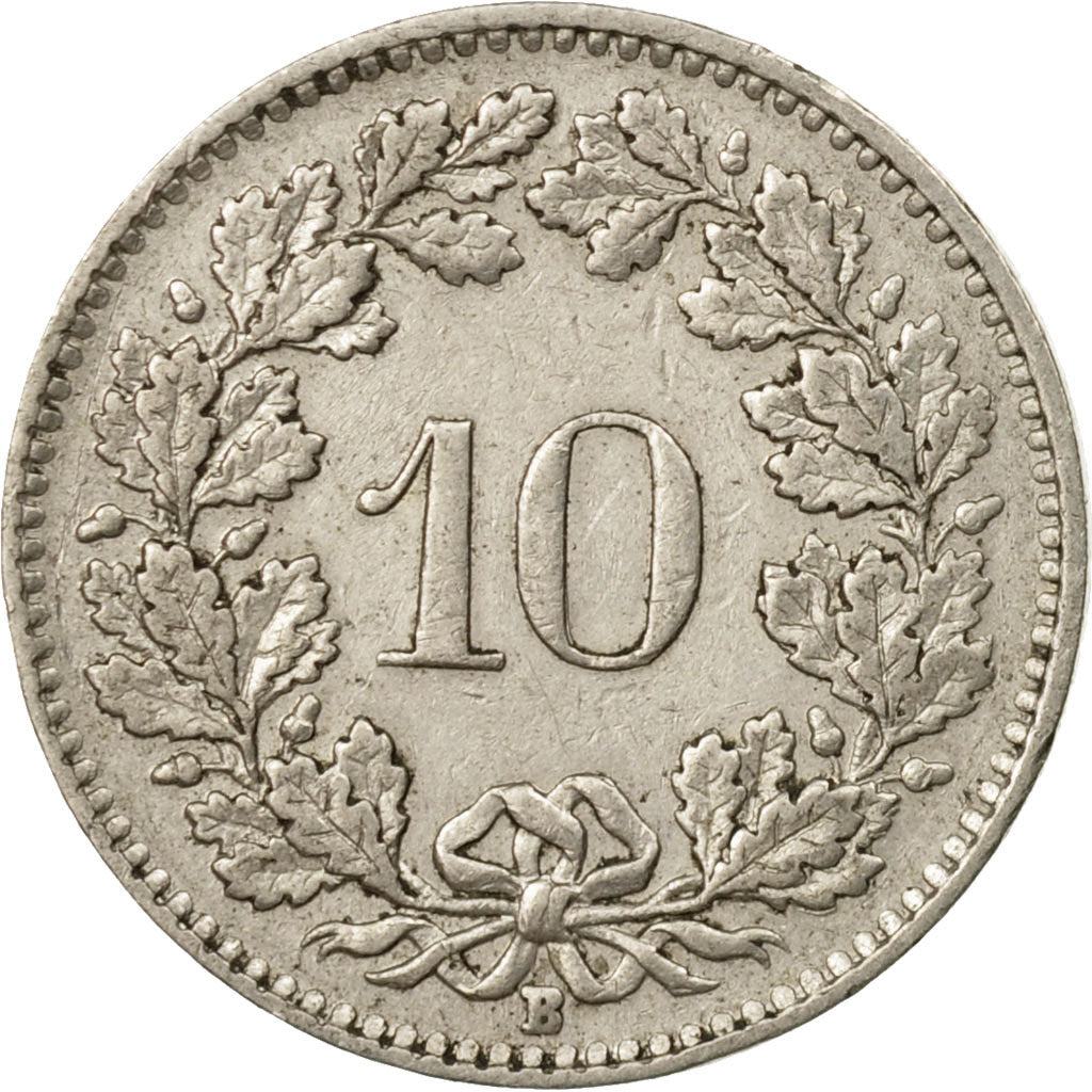 Münze, Schweiz, 10 Rappen, 1944, Bern, SS, Copper-nickel, KM:27