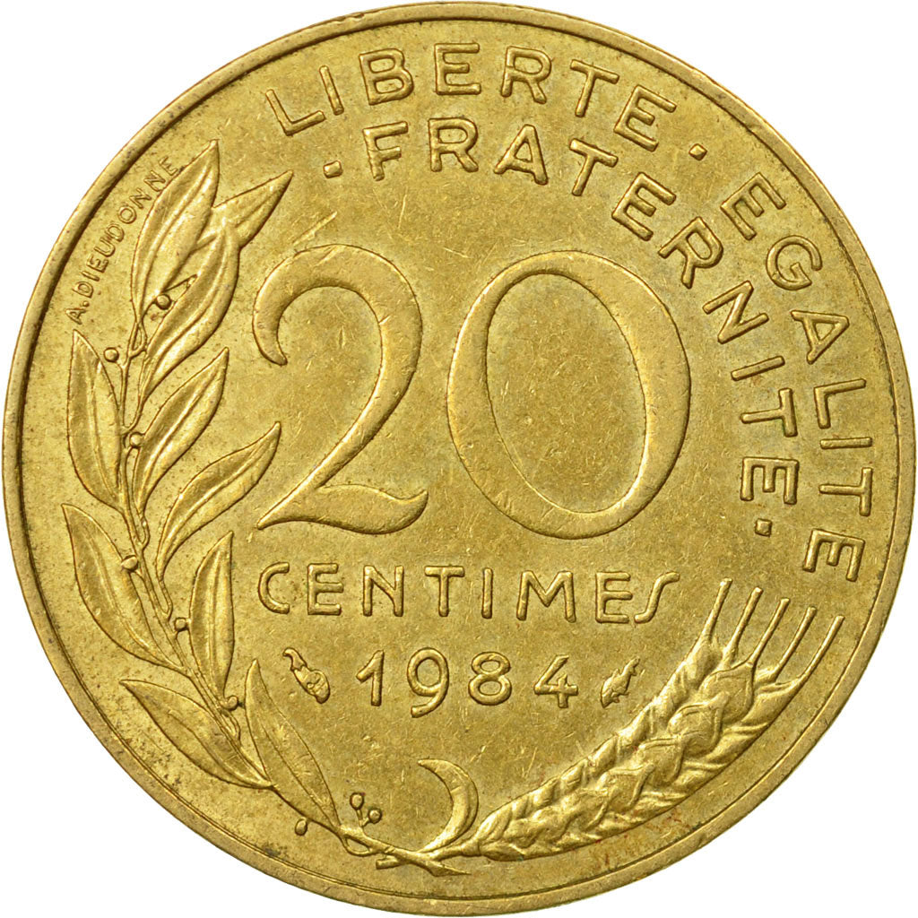 Monnaie, France, Marianne, 20 Centimes, 1984, Paris, TTB, Aluminum-Bronze