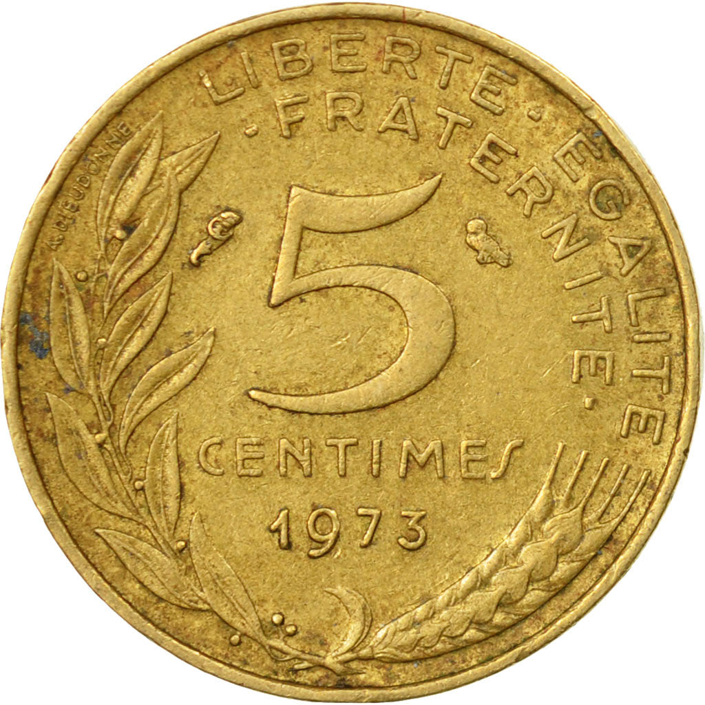 Coin, France, Marianne, 5 Centimes, 1973, Paris, EF(40-45), Aluminum-Bronze