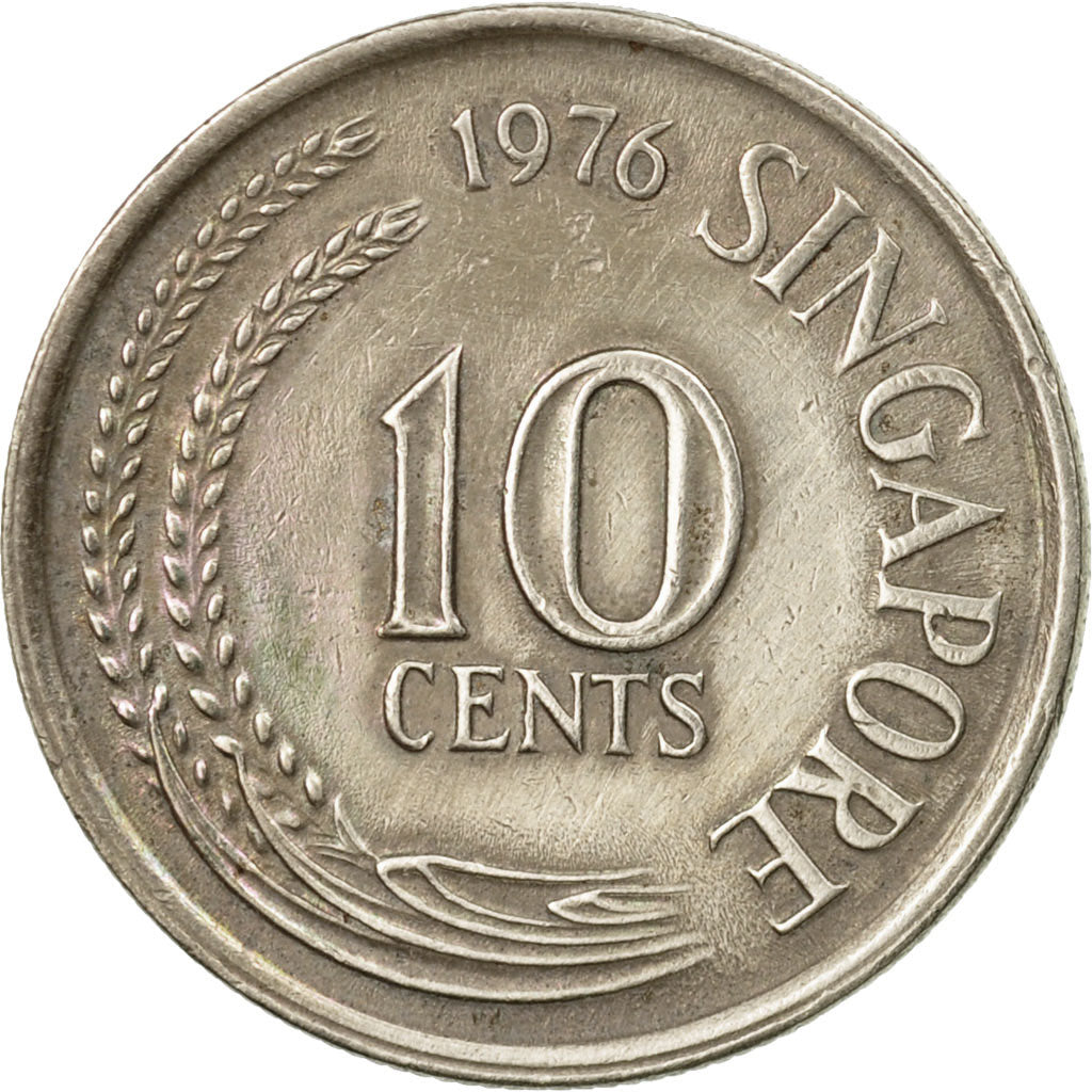 Monnaie, Singapour, 10 Cents, 1976, Singapore Mint, TTB, Copper-nickel, KM:3