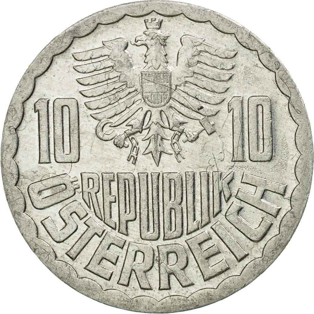 Coin, Austria, 10 Groschen, 1982, Vienna, EF(40-45), Aluminum, KM:2878