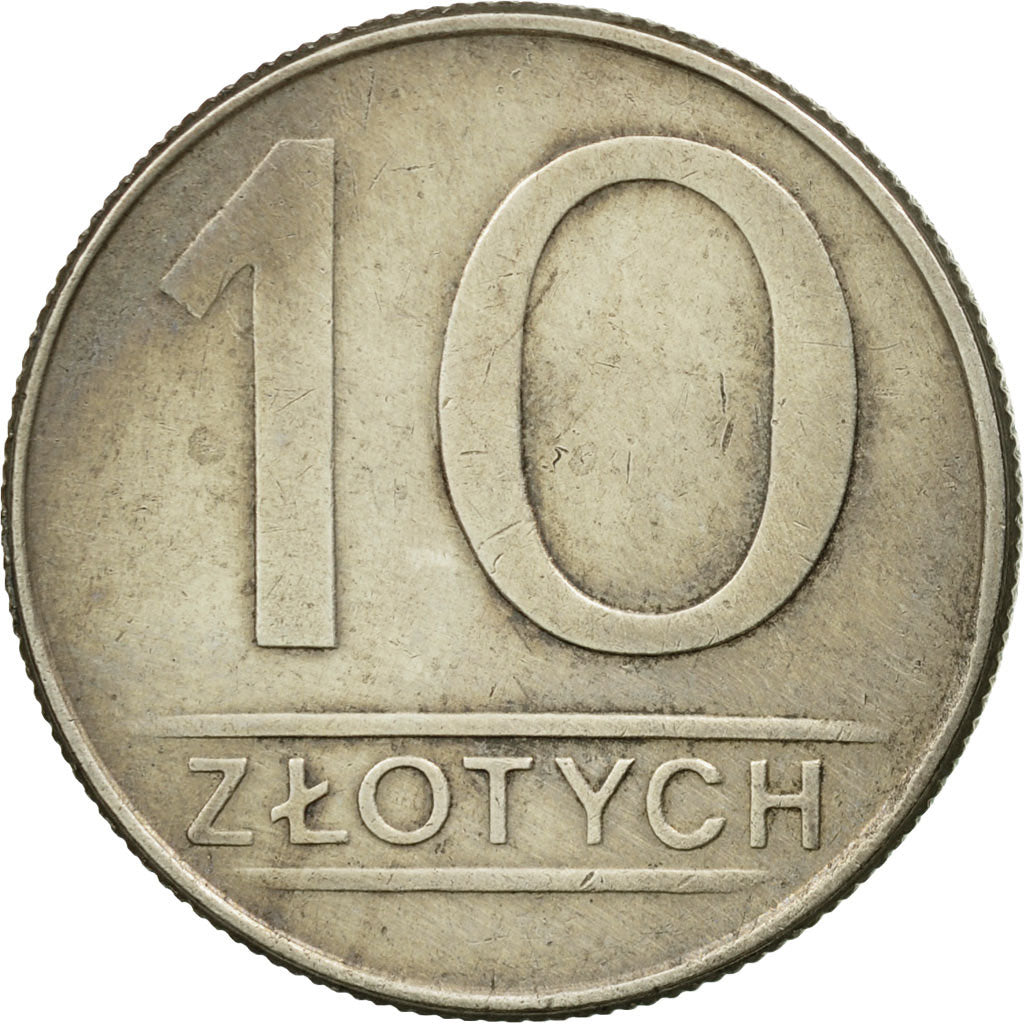 Coin, Poland, 10 Zlotych, 1988, Warsaw, EF(40-45), Copper-nickel, KM:152.1