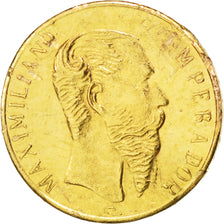 Mexico, 1 Peso, 1865, MS(63), Gold, 0.48