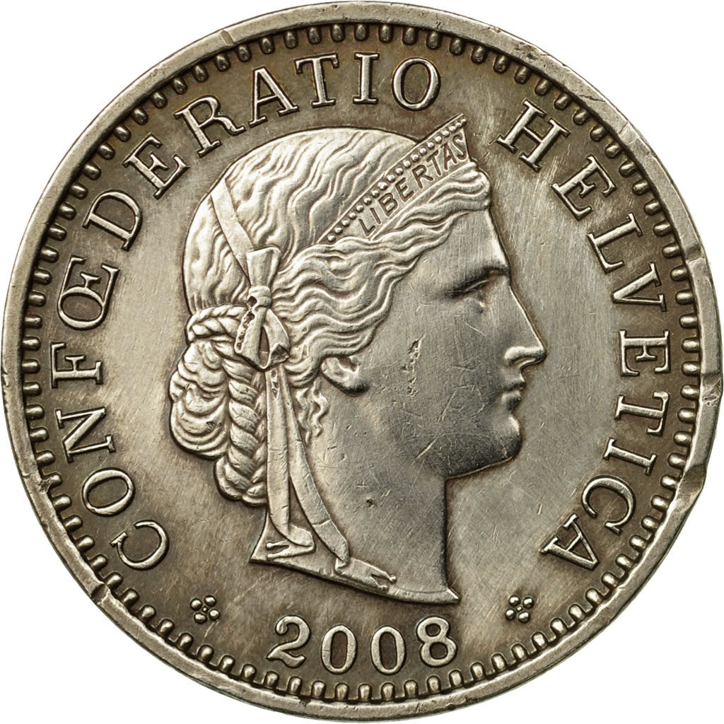 Münze, Schweiz, 20 Rappen, 2008, Bern, SS, Copper-nickel, KM:29a