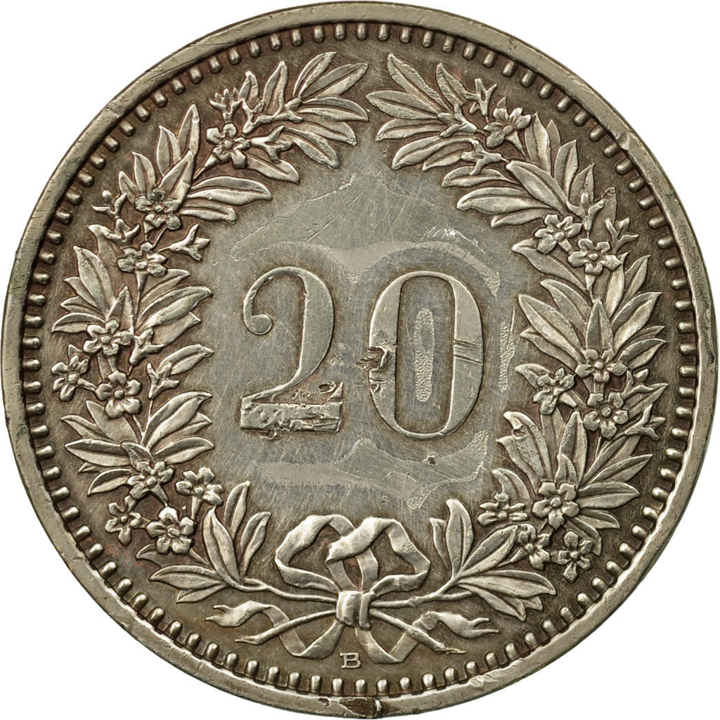 Münze, Schweiz, 20 Rappen, 2008, Bern, SS, Copper-nickel, KM:29a