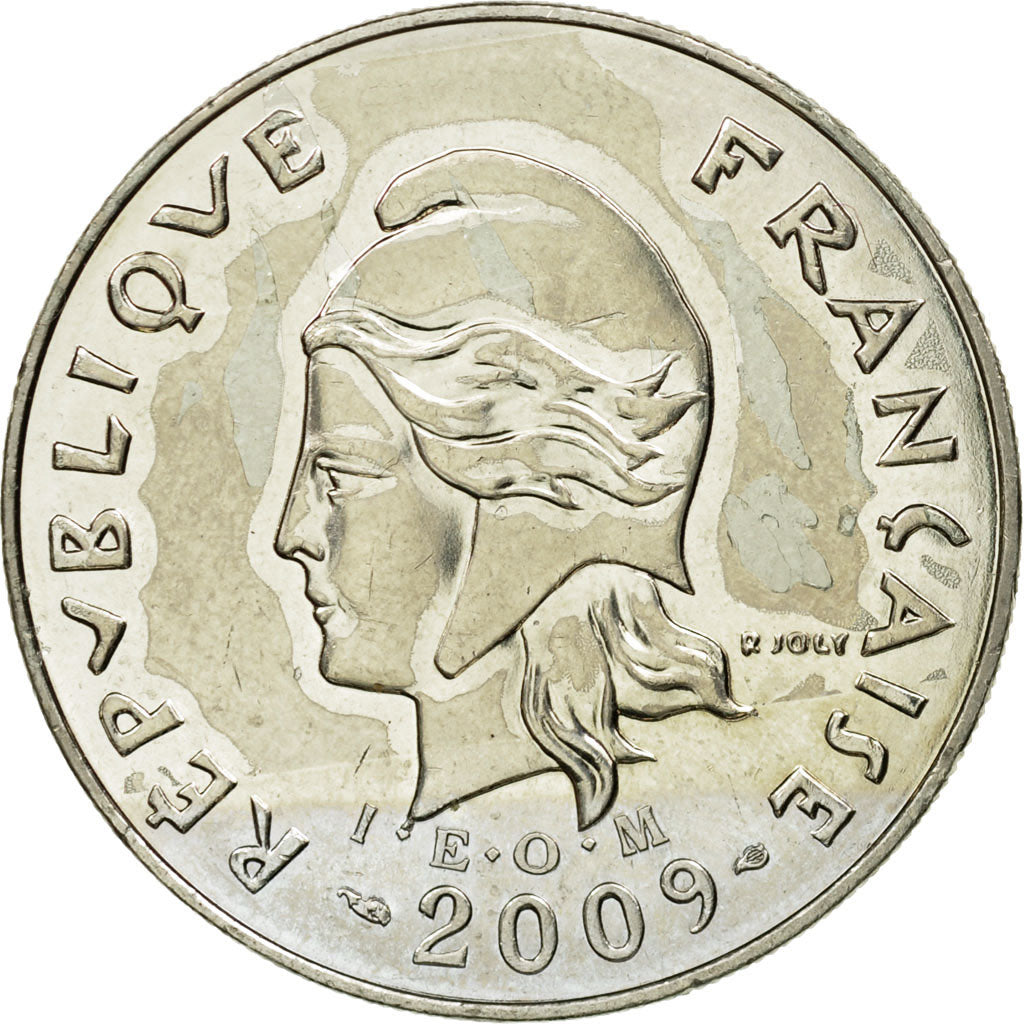 Coin, French Polynesia, 20 Francs, 2009, Paris, AU(55-58), Copper-nickel, KM:9a
