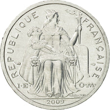 Coin, French Polynesia, 2 Francs, 2009, Paris, AU(55-58), Aluminum, KM:10