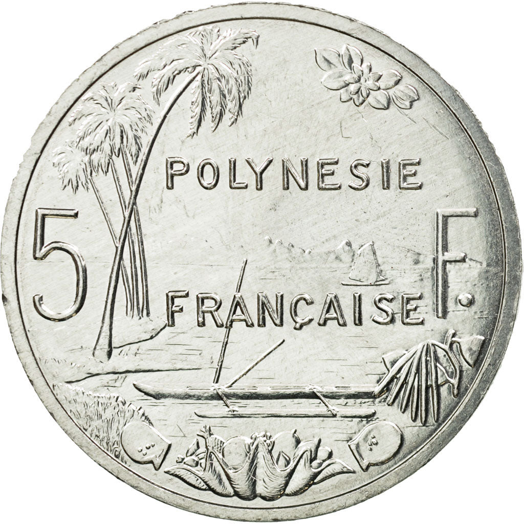 Coin, French Polynesia, 5 Francs, 2008, Paris, EF(40-45), Aluminum, KM:12