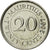 Coin, Mauritius, 20 Cents, 2007, AU(55-58), Nickel plated steel, KM:53