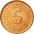 Moneta, Mauritius, 5 Cents, 2007, AU(55-58), Miedź platerowana stalą, KM:52