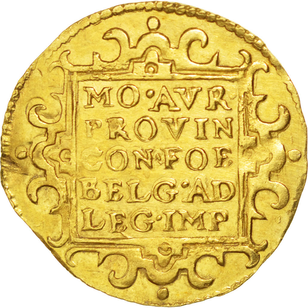 NETHERLANDS, 2 Ducat, 1658, KM #35, AU(50-53), Gold, 6.95