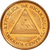 Coin, Nicaragua, 5 Centavos, 2002, British Royal Mint, AU(55-58), Copper Plated