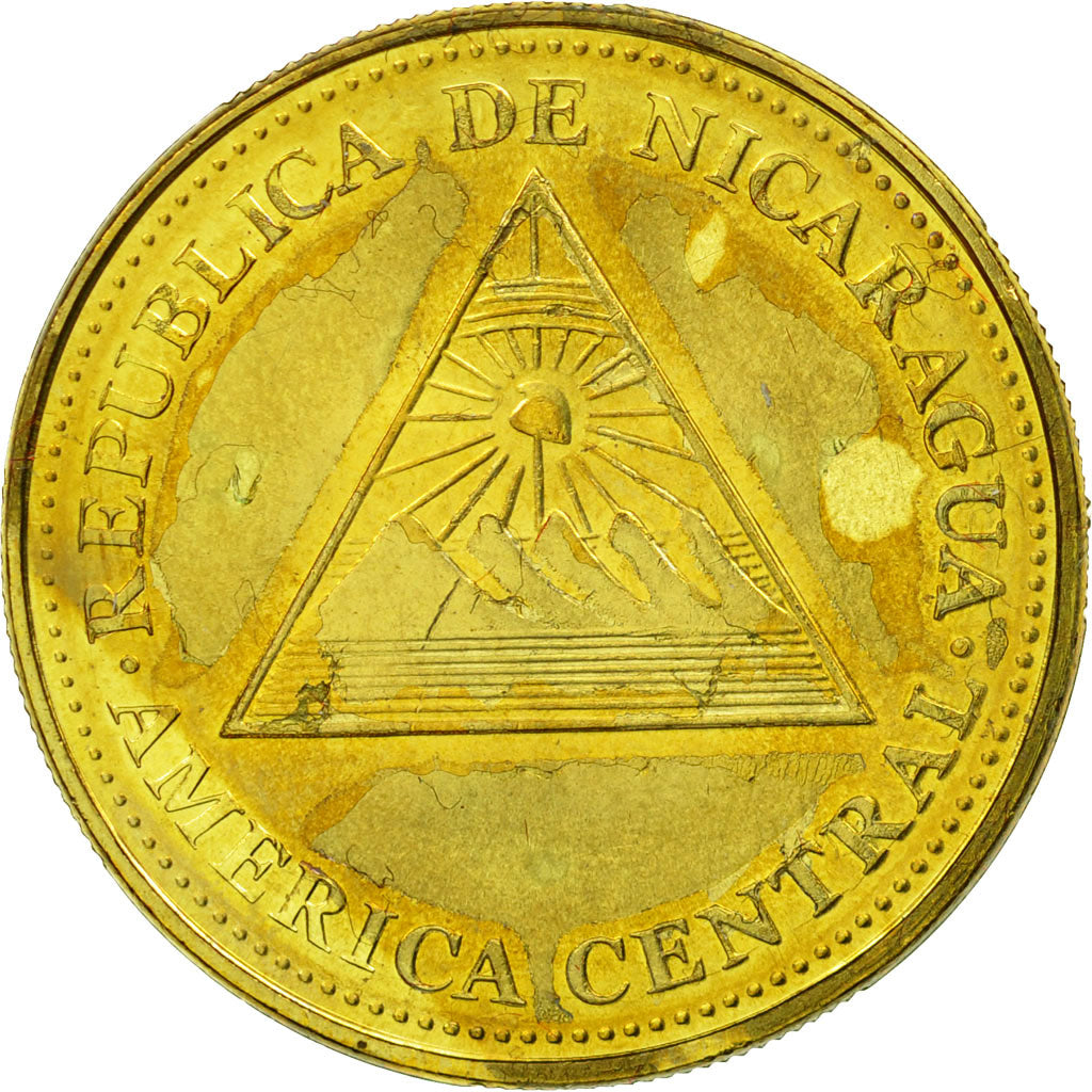 Moneta, Nicaragua, 25 Centavos, 2002, British Royal Mint, SPL-, Acciaio placcato