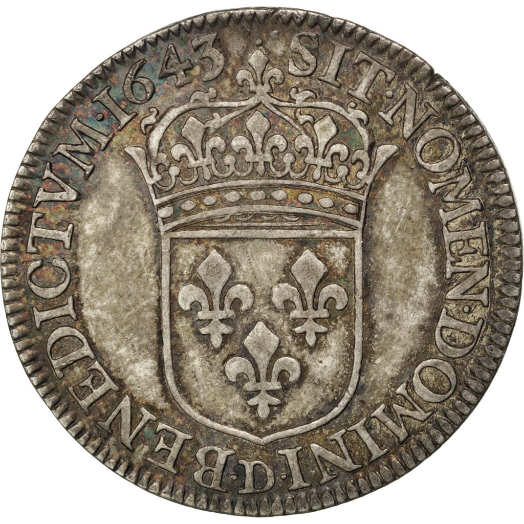 Münze, Frankreich, Louis XIII, 1/2 Écu, deuxième poinçon de Warin, 1/2 Ecu