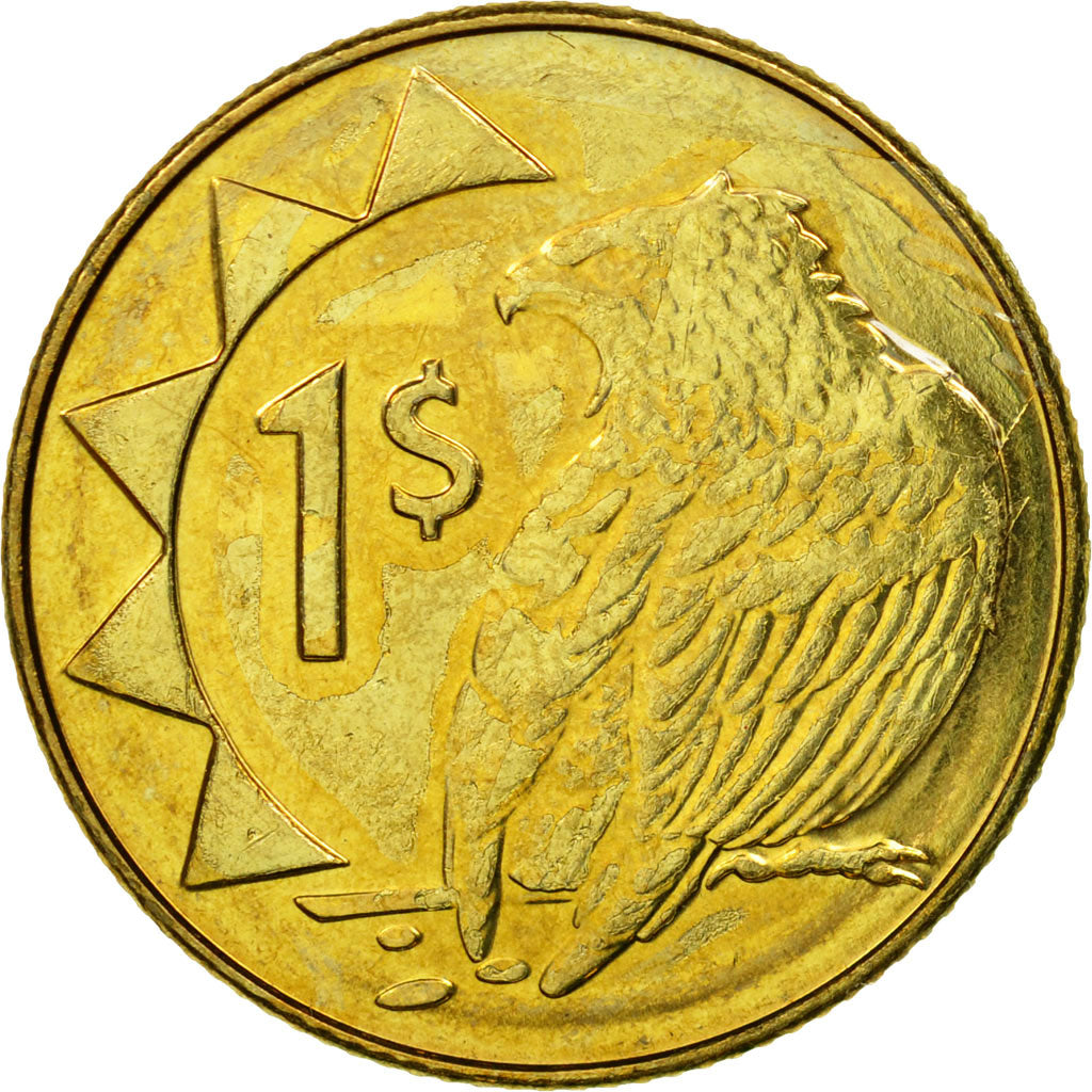 Moneda, Namibia, Dollar, 2008, Vantaa, MBC, Latón, KM:4