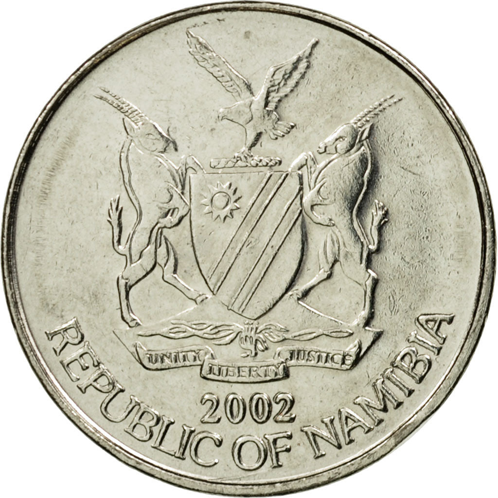 Coin, Namibia, 5 Cents, 2002, Vantaa, EF(40-45), Nickel plated steel, KM:1
