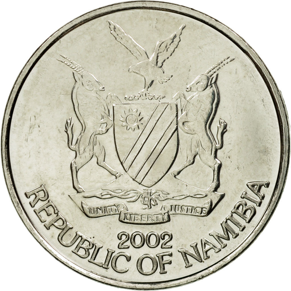 Coin, Namibia, 10 Cents, 2002, Vantaa, EF(40-45), Nickel plated steel, KM:2