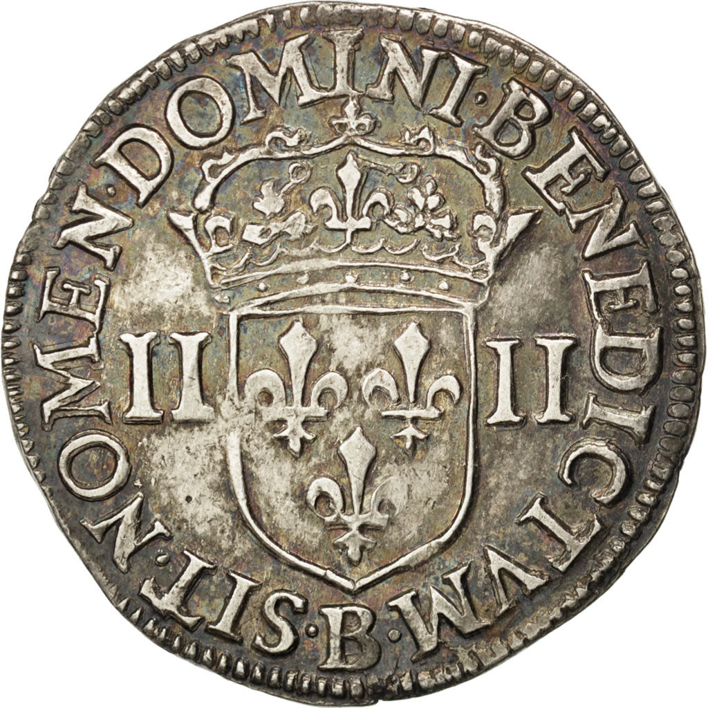 Francia, Louis XIII, 1/4 Écu, frappé au marteau, 1/4 Ecu, 1644, Rouen, BB+,...