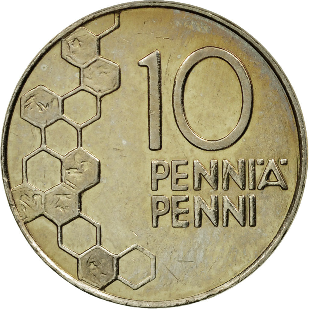 Coin, Finland, 10 Pennia, 1999, EF(40-45), Copper-nickel, KM:65