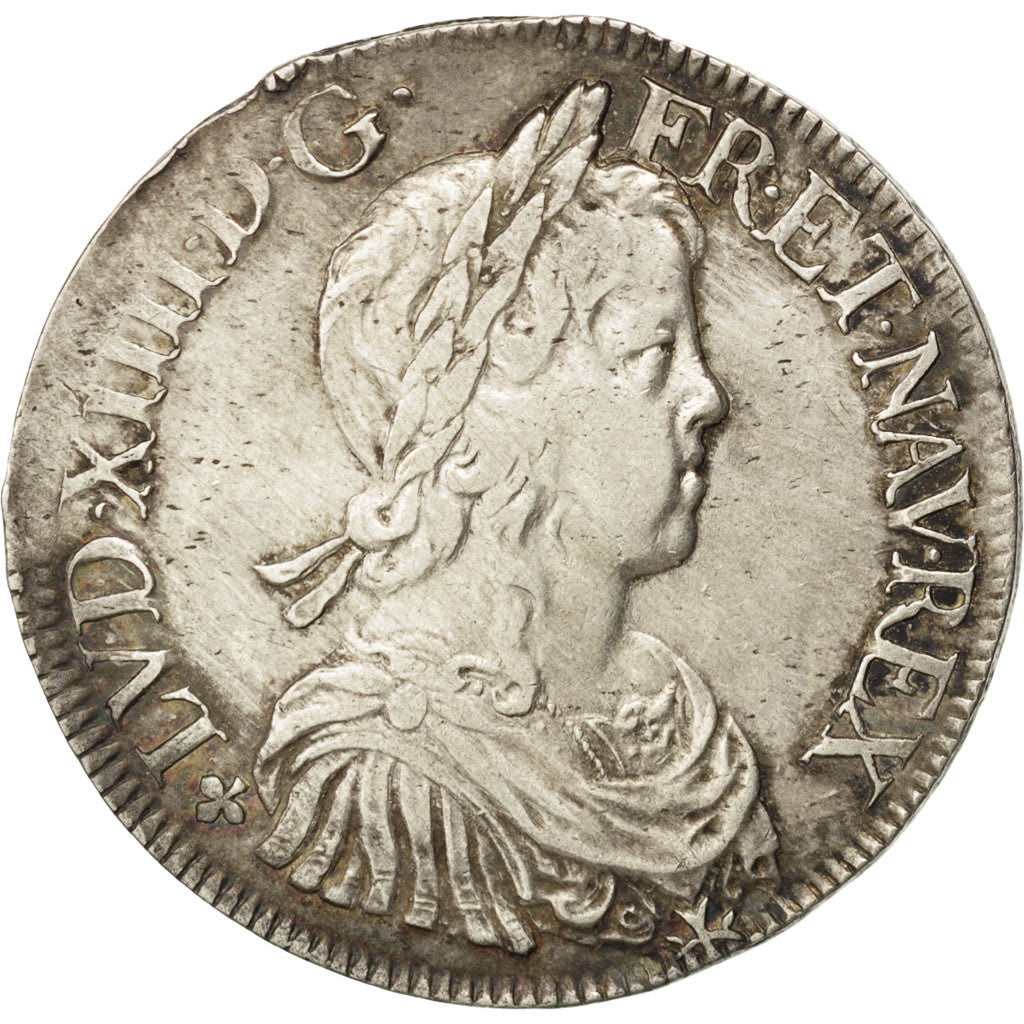 Coin, France, Louis XIV, Écu à la mèche longue, Ecu, 1648, Angers, AU(50-53)