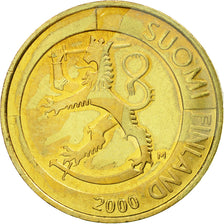 Coin, Finland, Markka, 2000, EF(40-45), Aluminum-Bronze, KM:76