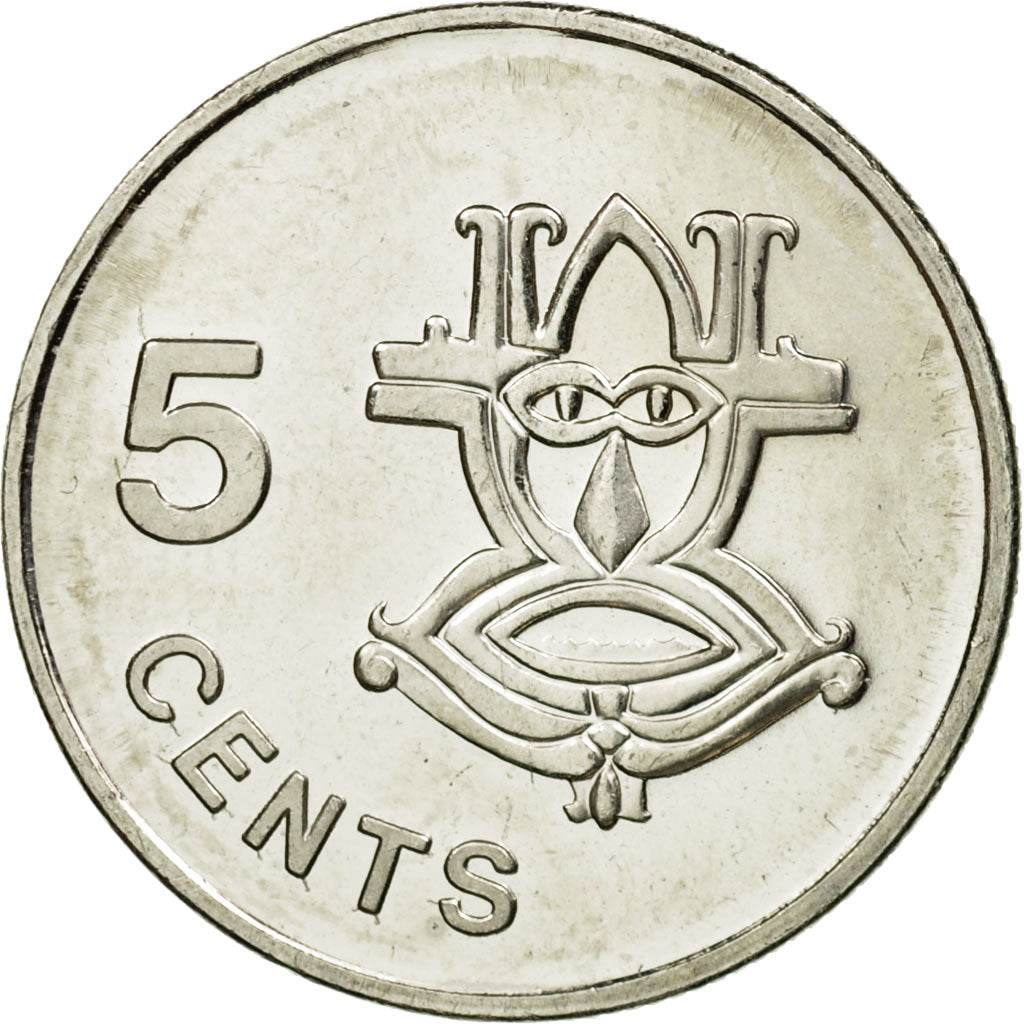Coin, Solomon Islands, Elizabeth II, 5 Cents, 2005, EF(40-45), Nickel plated